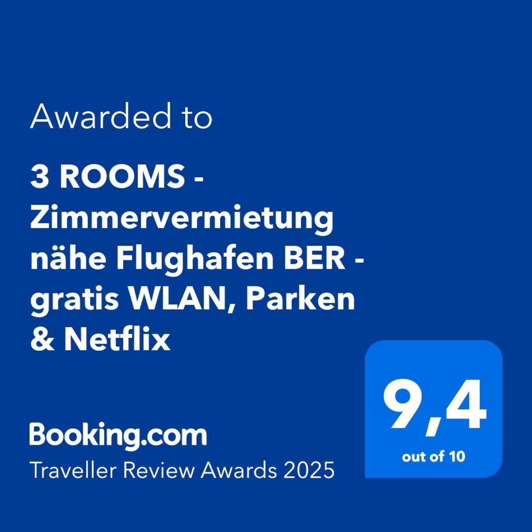 3 Rooms - Zimmervermietung Naehe Flughafen Ber - Gratis Wlan, Parken & Netflix Berlim Exterior foto